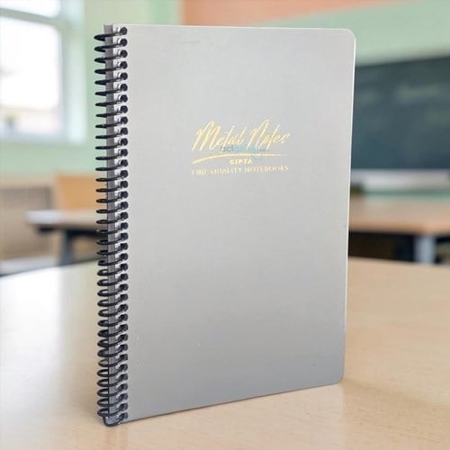 Gıpta Metal Notes Spiralli Pp Kapak Defter 17x24 Cm 80 Yaprak Çizgisiz