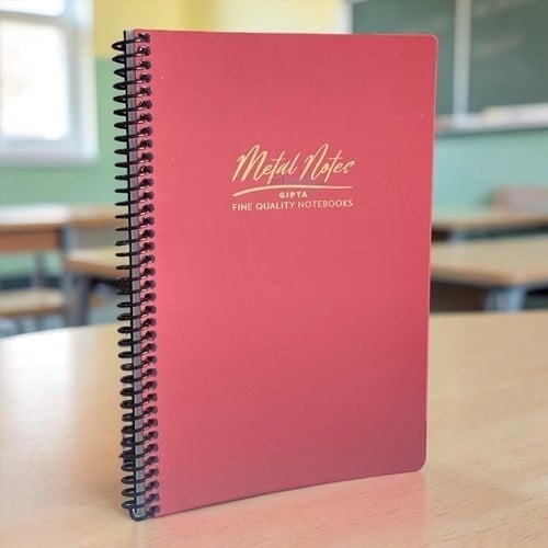Gıpta Metal Notes Spiralli Pp Kapak Defter 17x24 Cm 80 Yaprak Çizgisiz