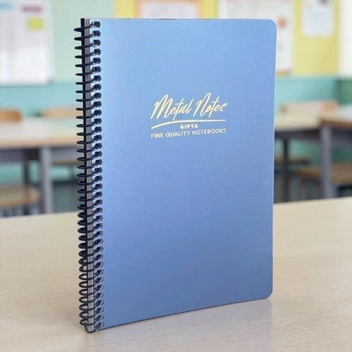 Gıpta Metal Notes Spiralli Pp Kapak Defter 17x24 Cm 80 Yaprak Çizgisiz