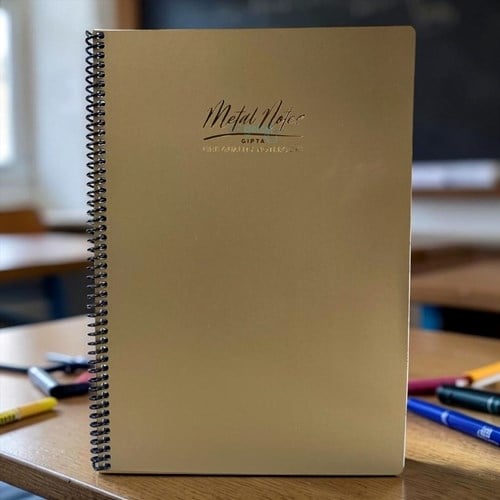 Gıpta Metal Notes Spralli Defter A4 60 Yaprak Kareli