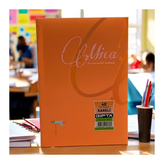 Gıpta Mica Dikişli Defter A5 40 Yaprak Kareli