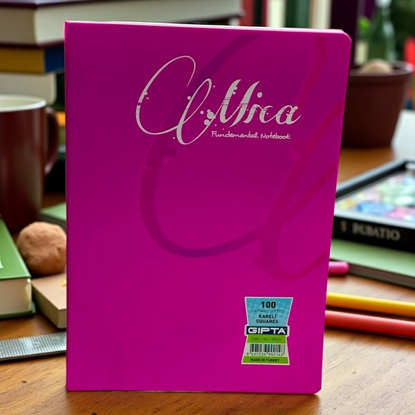 Gıpta Mıca Dikişli Pp Kapak Defter 100 Yaprak A4 Kareli
