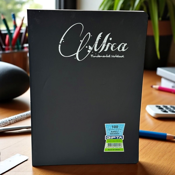 Gıpta Mıca Dikişli Pp Kapak Defter 100 Yaprak A4 Kareli
