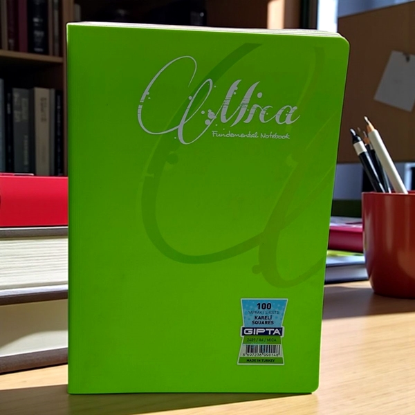 Gıpta Mıca Dikişli Pp Kapak Defter 100 Yaprak A4 Kareli