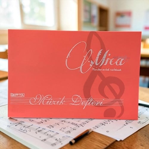 Gıpta Müzik Defteri Mica 40 Yaprak Pp Kapak 17x24 Cm