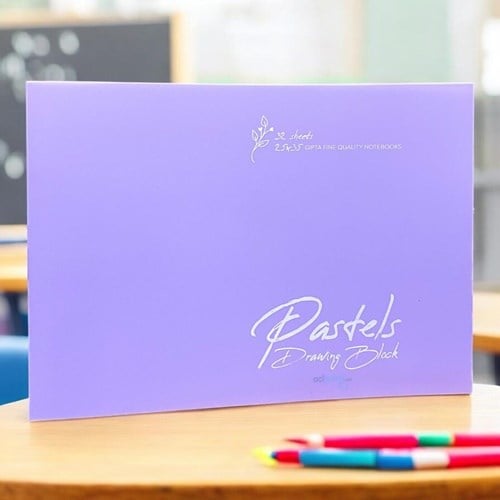 Gıpta Pastels Tel Dikiş Plastik Kapak 25x35 32 Yaprak Resim Defteri