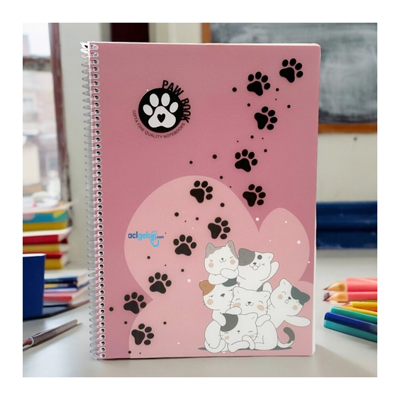 Gıpta Paw Spralli Defter A4 80 Yaprak Kareli