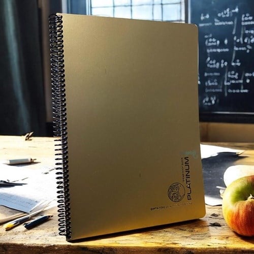 Gıpta Platinum Spiralli Metalik Kapak Defter A4 100 Yaprak Çizgili