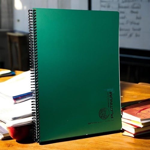 Gıpta Platinum Spiralli Metalik Kapak Defter A4 120 Yaprak Kareli