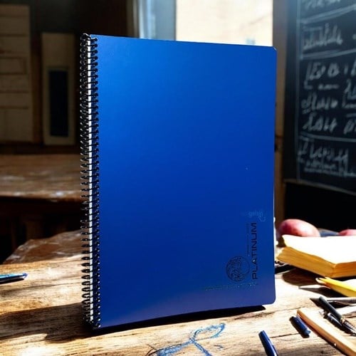 Gıpta Platinum Spiralli Metalik Kapak Defter A4 120 Yaprak Kareli