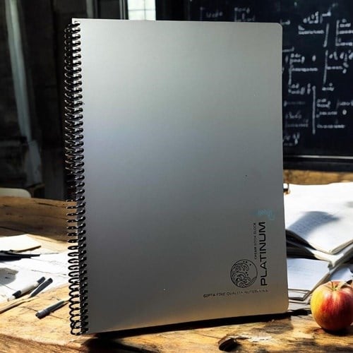 Gıpta Platinum Spiralli Metalik Kapak Defter A4 100 Yaprak Çizgili