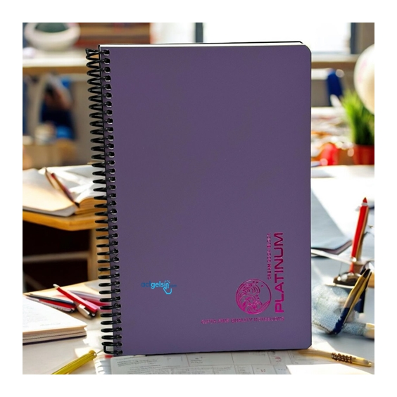 Gıpta Platinum Spralli Defter 17x24 100 Yaprak Kareli