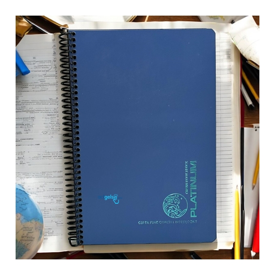 Gıpta Platinum Spralli Defter 17x24 100 Yaprak Kareli