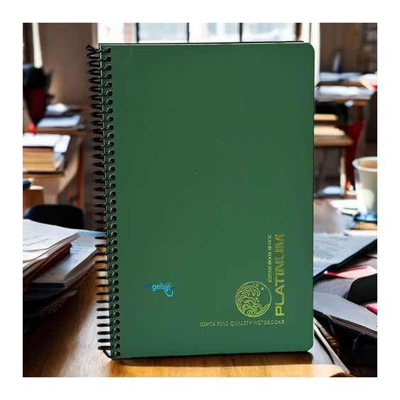 Gıpta Platinum Spralli Defter 17x24 100 Yaprak Kareli