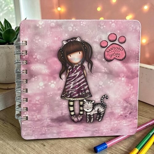 Gıpta Santoro Gorjuss Sert Kapak Defter 80 Yp Çizgili 16x16 Cm