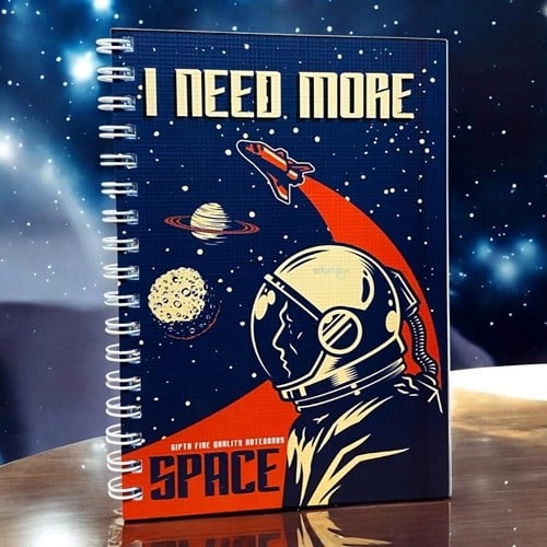 Gıpta Space Spiralli Karton Kapak Defter A6 80 Yaprak Çizgili