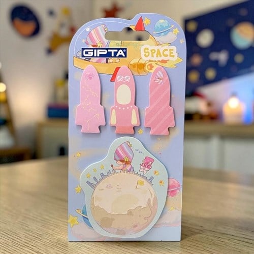 Gıpta Space Yapışkanlı Not Kağıdı 4 Desenli Set