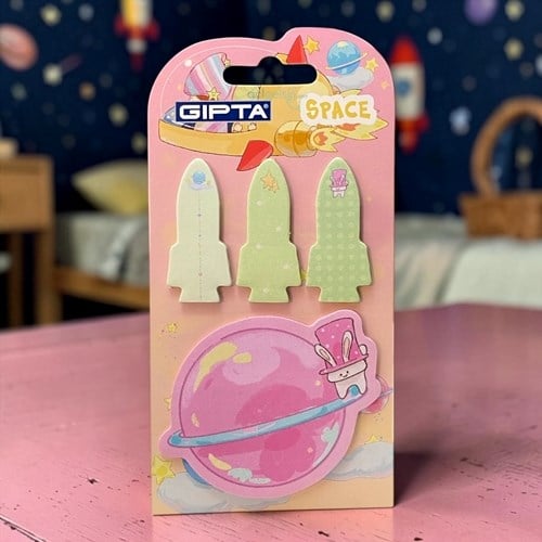 Gıpta Space Yapışkanlı Not Kağıdı 4 Desenli Set
