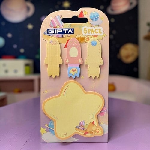 Gıpta Space Yapışkanlı Not Kağıdı 4 Desenli Set