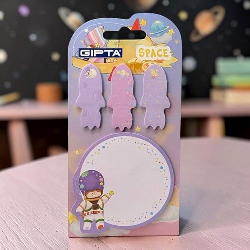 Gıpta Space Yapışkanlı Not Kağıdı 4 Desenli Set