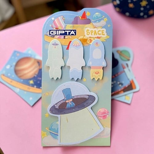 Gıpta Space Yapışkanlı Not Kağıdı 4 Desenli Set
