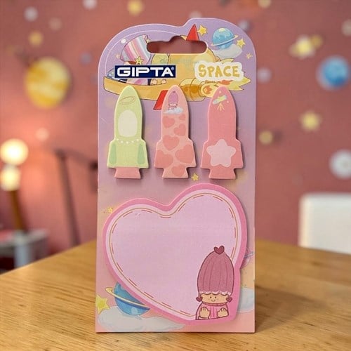 Gıpta Space Yapışkanlı Not Kağıdı 4 Desenli Set