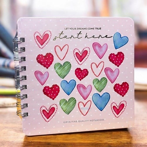 Gıpta Start Spiralli Sert Kapak Defter 16x16 100 Yaprak Noktalı