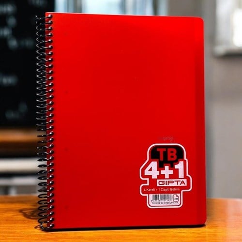 Gıpta Tb Spiralli Ayraçlı Defter A4 200 Yaprak 4+1