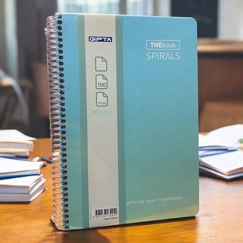 Gıpta Thebook Spirals Spiralli Sert Kapak Defter 17x24 100 Yaprak Çizgili