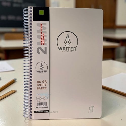 Gıpta Writer Spiralli Defter 17x24 80 Yaprak Kareli