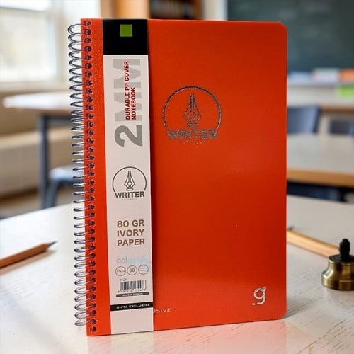 Gıpta Writer Spiralli Defter 17x24 80 Yaprak Çizgili