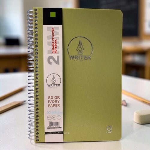 Gıpta Writer Spiralli Defter 17x24 80 Yaprak Çizgili