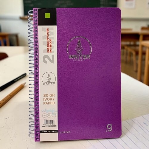 Gıpta Writer Spiralli Defter 17x24 80 Yaprak Kareli