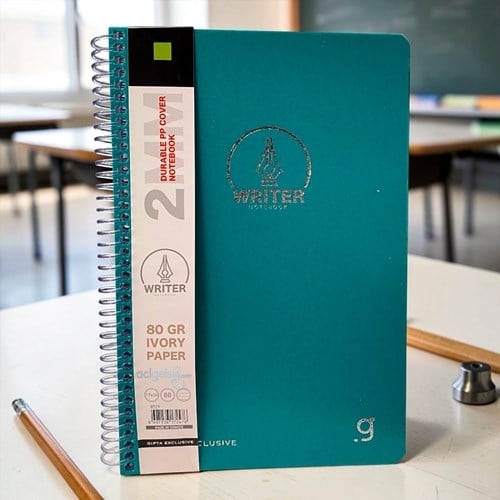 Gıpta Writer Spiralli Defter 17x24 80 Yaprak Kareli