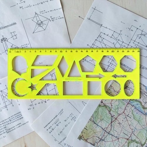 Hatas Geometrik Şekiller Şablonu 25 Cm