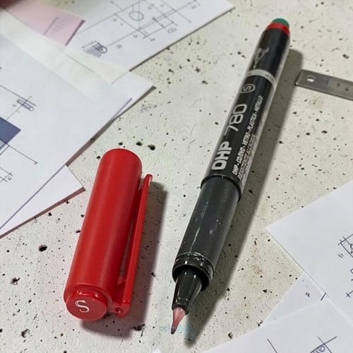Hı-text Asetat Kalemi Permanent 780 Ohp S Kırmızı