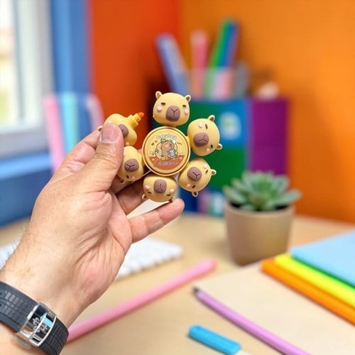 Joyland Stres Çarkı 6'lı Fosforlu Kalem Seti Capybara