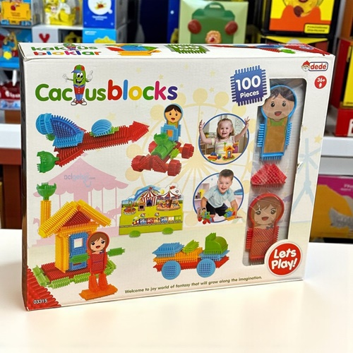 Kaktüs 100 Parça Eğitici Bloklar