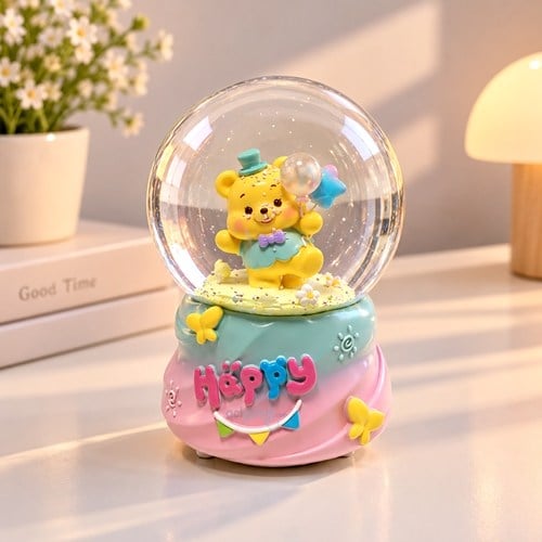Kar Küresi Happy 80 Mm Işıklı