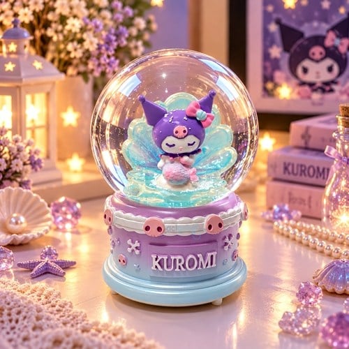 Kar Küresi Kuromi 80 Mm Işıklı