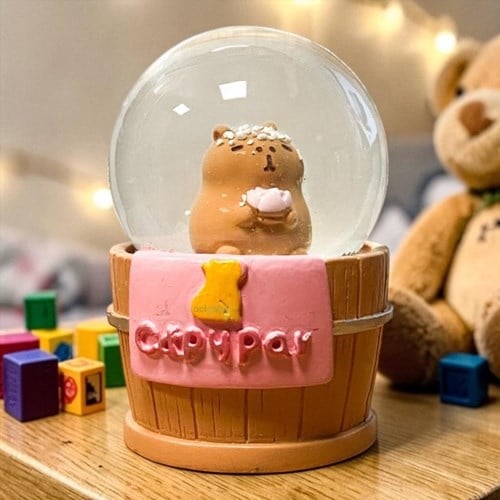 Kar Küresi Mini Işıklı Capybara