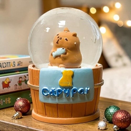 Kar Küresi Mini Işıklı Capybara