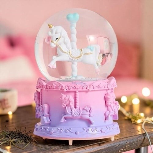 Kar Küresi Mini Işıklı Unicorn