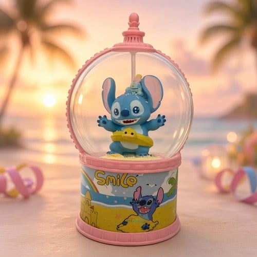 Kar Küresi Stitch Smile 100 Ml Püskürtmeli Işıklı Müzikli
