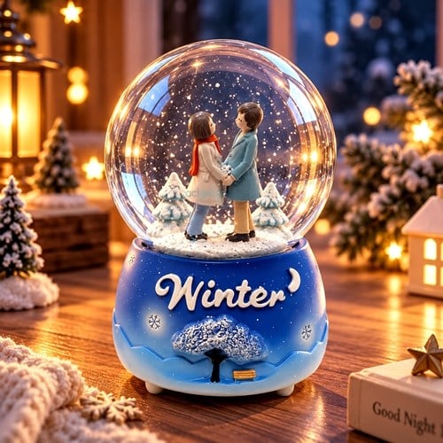 Kar Küresi Winter 80 Mm Işıklı