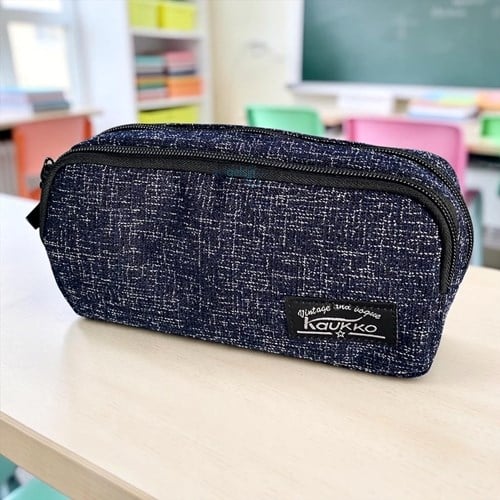 Kaukko Çift Bölmeli Kalem Çantası Desenli K2457