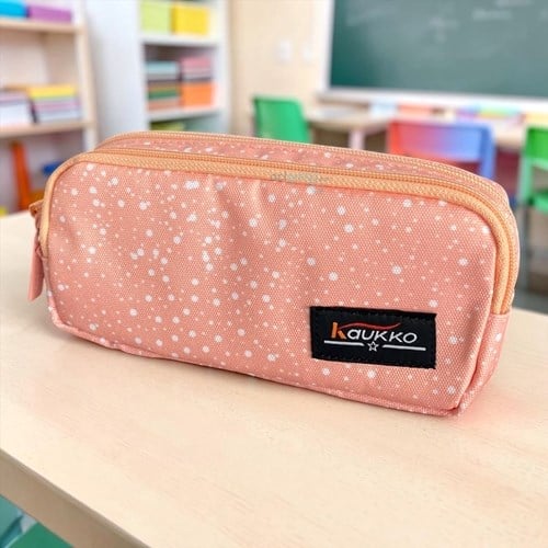Kaukko Çift Bölmeli Kalem Çantası Desenli K2457