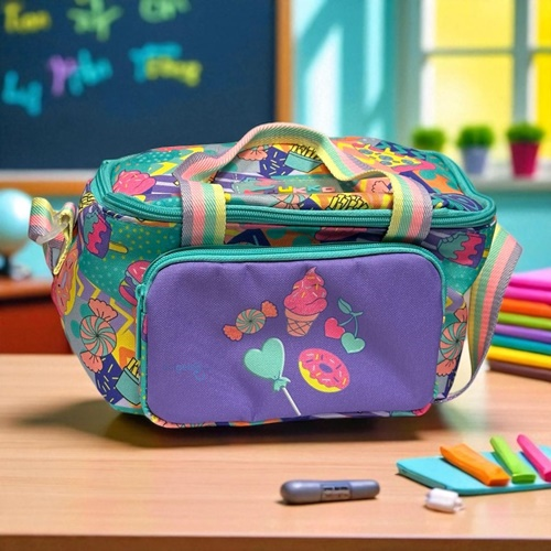 Kaukko Kids Termoslu Beslenme Çantası Paterned Sugar