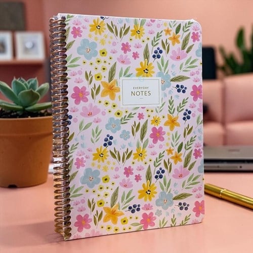 Keskin Bahar 100 Yaprak Çizgili Spiralli Sert Kapak Defter