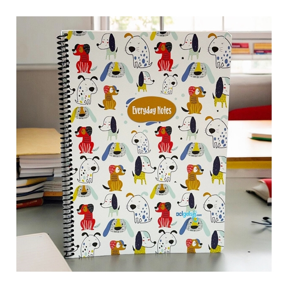 Keskin Color Animal Friendsspralli Defter A4 80 Yaprak Çizgili